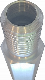 Наружная резьба шестигранных алюминиевых удлинителей для алмазной коронки Kern 1 1/4 UNC, 500 мм