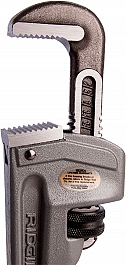 Раскрытие алюминиевого прямого трубного ключа 12" Ridgid Aluminum Heavy Duty 812