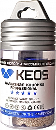 Упаковки коронки алмазной по керамограниту Keos Professional Vacuum Brazed M14 40 мм